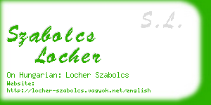 szabolcs locher business card